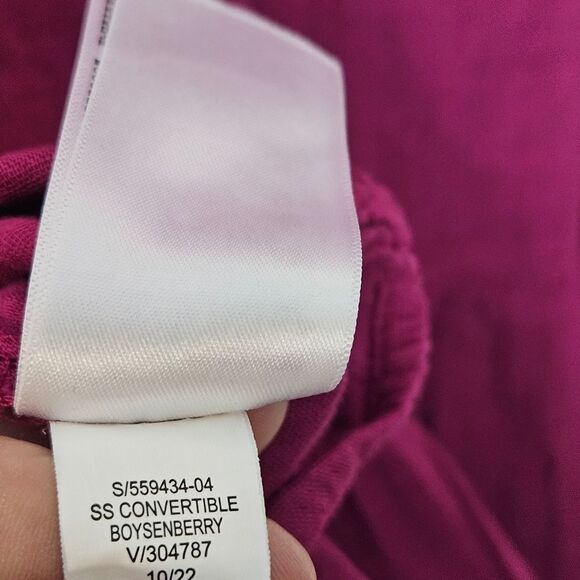 Old Navy Puff-Sleeve Tiered Mini Swing Dress Berry Pink NWT Medium - Picture 6 of 6